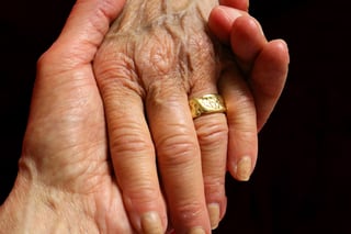 retirement - holding hands