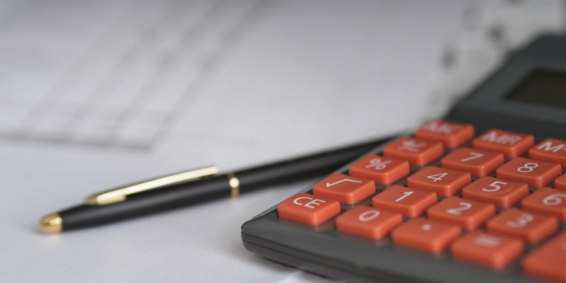 Calculator and pen