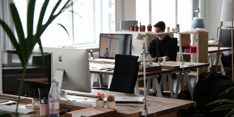 Employee sitting in an office