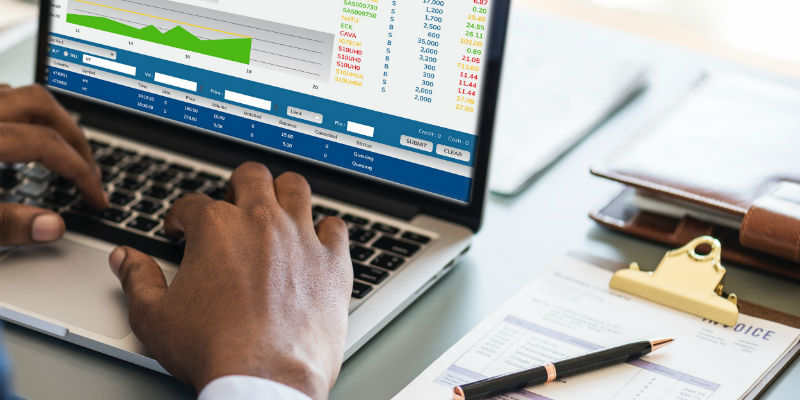 Business owner doing bookkeeping