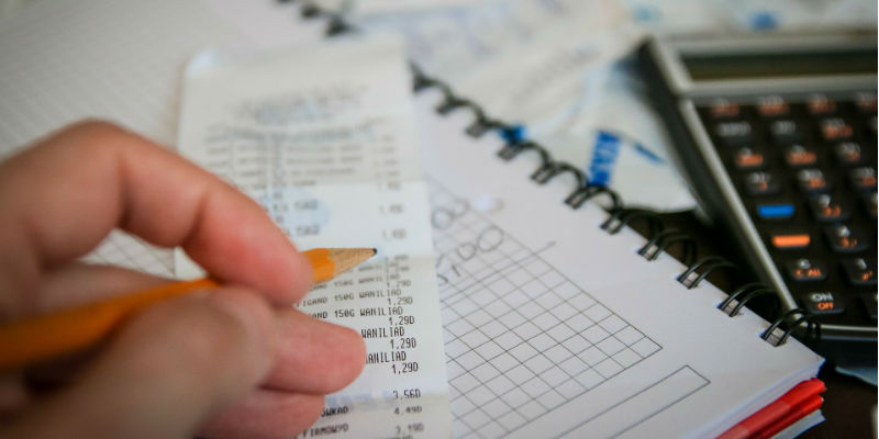 Accountant reviewing tax return