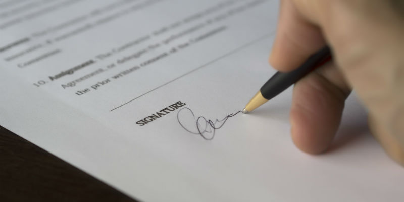 Filling out a tax form