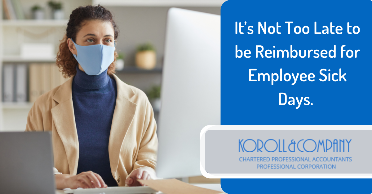 Reimbursed for Employee Sick Days
